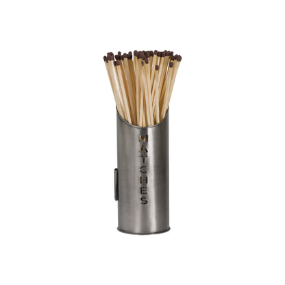 Pewter Finish Logs And Kindling Buckets & Matchstick Holder - Fairspot UK
