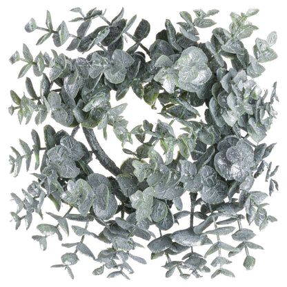 Small Frosted Eucalyptus Candle Wreath - Fairspot UK