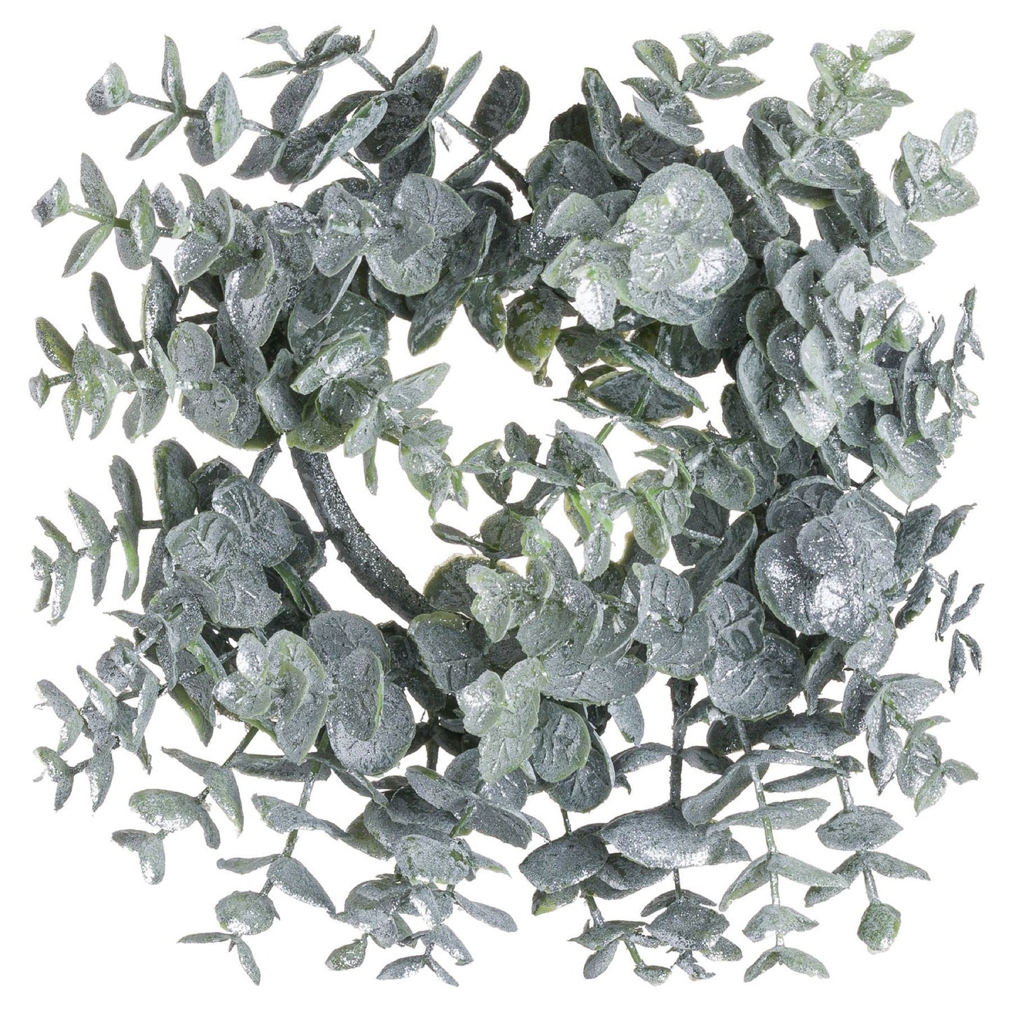 Medium Frosted Eucalyptus Candle Wreath - Fairspot UK
