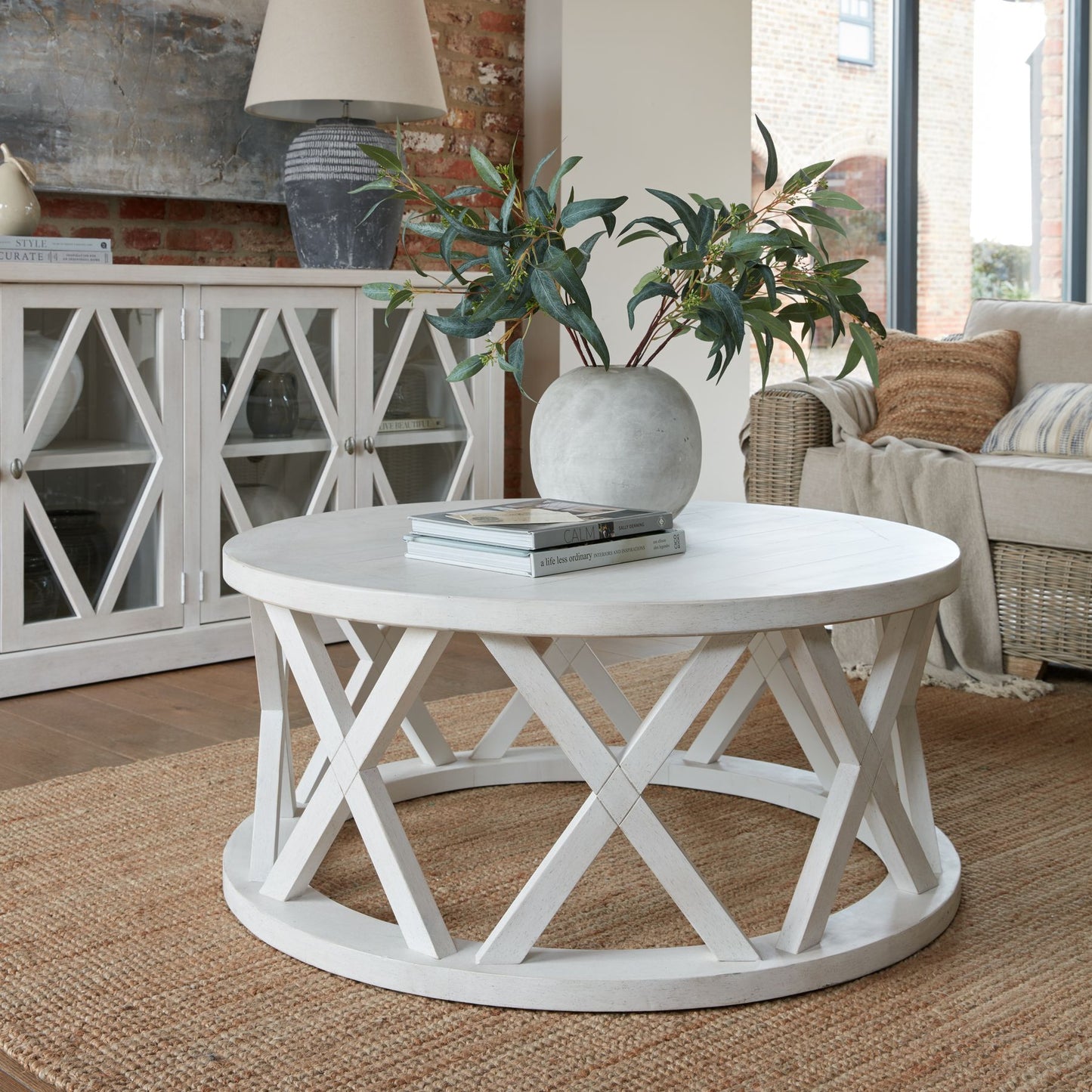 Stamford Plank Collection Round Coffee Table | Fairspot UK