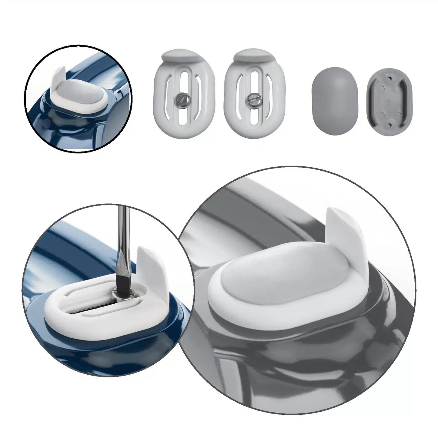 Celmac Celeste Plus Anti Slip Toilet Seat & Cover Steel Hinges White | SCK11WY