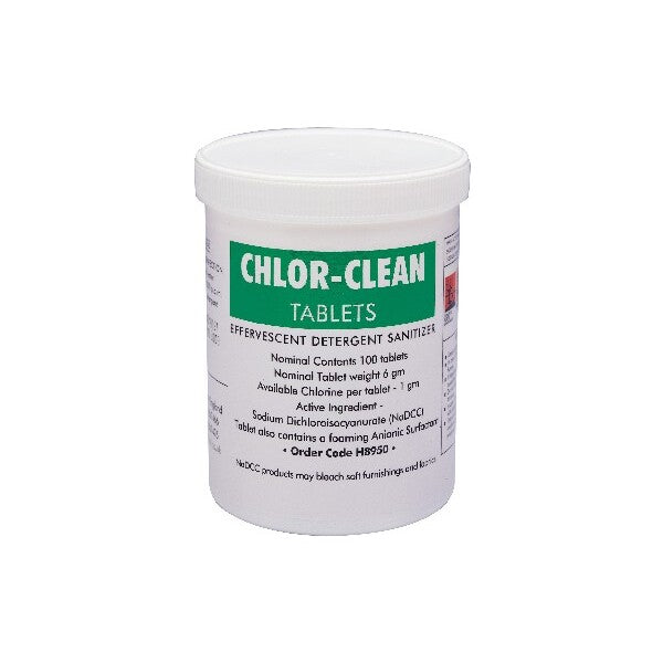 Chlor-Clean Det.Sanitiser Tablets - Fairspot UK