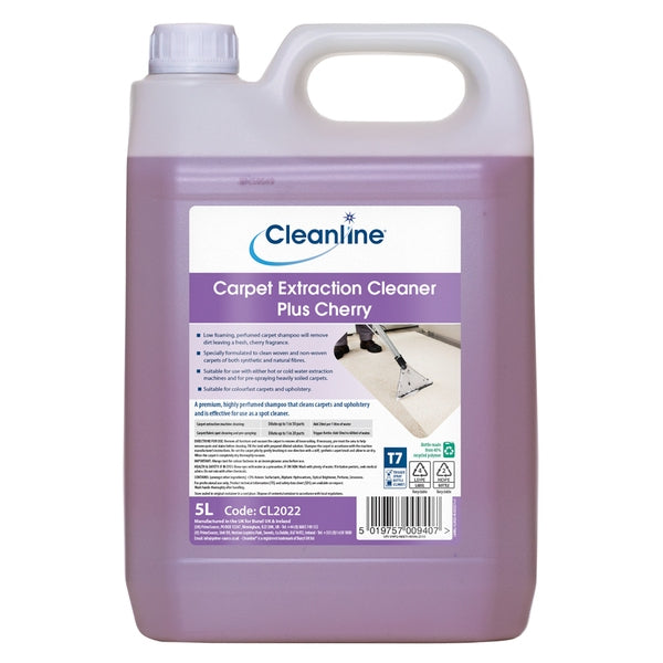 Cleanline Carpet Extraction Cleaner Plus Cherry 5 Litre (Case 4) - Fairspot UK
