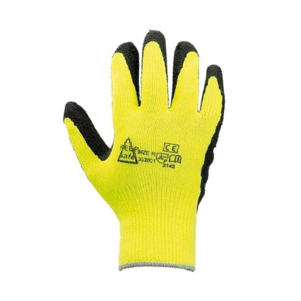 KeepSAFE High Visibility Grip Latex Coat Glove | 303001 | Fairspot UK