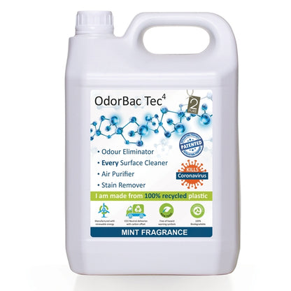 OdorBac Tec4 Odour Eliminator & Cleaner Mint Fragrance 5 Litre - Fairspot UK
