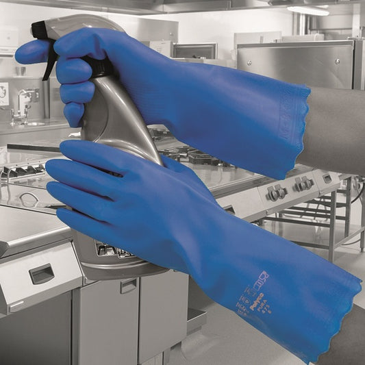 Pura Mediumweight PVC Glove EN374 Blue - Fairspot UK