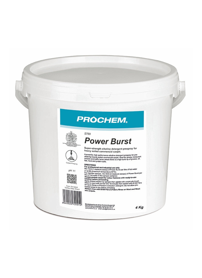 Prochem Power Burst 4K - High-Performance Pre-Spray for Heavily Soiled Commercial Carpet - Fairspot UK