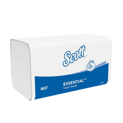 Scott 1Ply Essential Compact Interfolded Hand Towels Small White (Case of 5100) | 6637 - Fairspot UK
