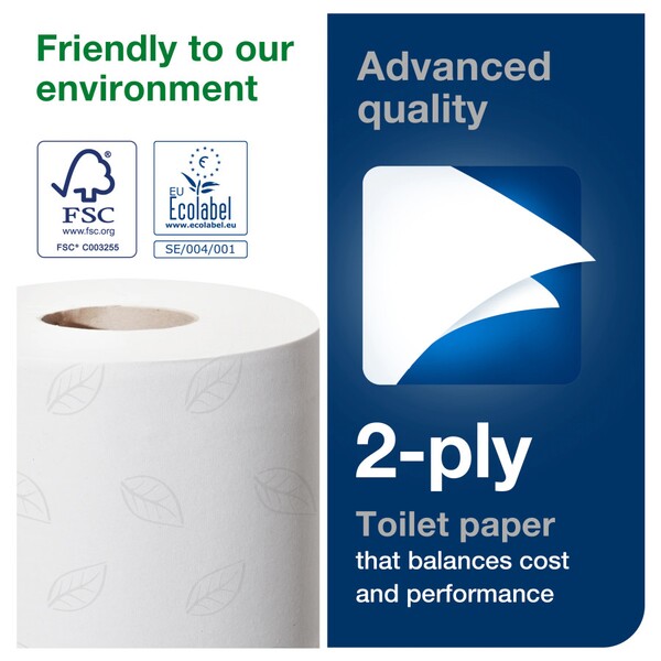Tork Conventional Toilet Paper Roll White 35.2M (Case of 36) | 100320 - Fairspot UK