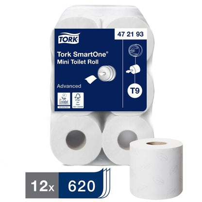 Tork SmartOne Mini Toilet Roll White 111.6M (Case of 12) | 472193- Fairspot UK