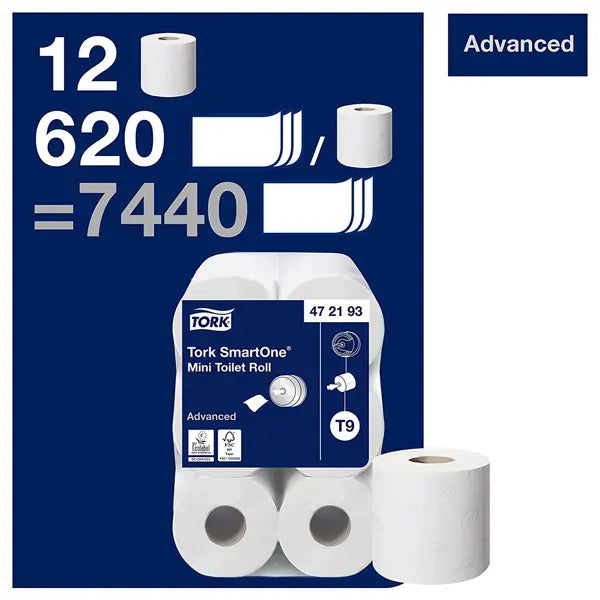 Tork SmartOne Mini Toilet Roll White 111.6M | 472193 | Fairspot UK